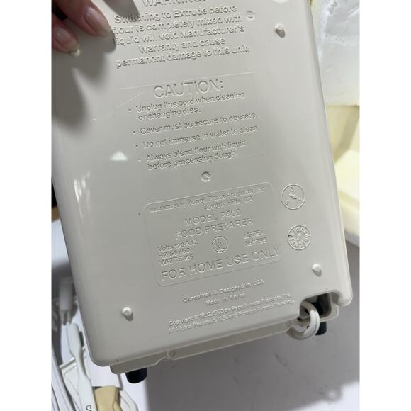 Popeil's Automatic Pasta Maker Machine Model P400 Used Once Accessories Are New - Picture 7 of 11